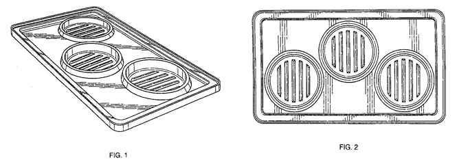 Imagen de la patente MODELO INDUSTRIAL DE PLACA DE PARRILLA DESLIZABLE.