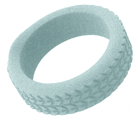 Imagen de la patente MODELO INDUSTRIAL DE UN ANILLO DE JOYERIA EN FORMA DE NEUMATICO DESINFLADO.