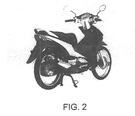 Imagen de la patente MODELO INDUSTRIAL DE MOTOCICLETA.