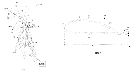 Imagen de la patente MONTAJE DE ROTOR DE TURBINA DE VIENTO Y PALETA CON UNA ALETA ACUSTICA.