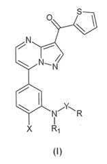 Imagen de la patente PIRAZOLO[1,5-A]PIRIMIDINAS HALOGENADAS, MeTODOS, USOS, COMPOSICIONES E INTERMEDIOS.