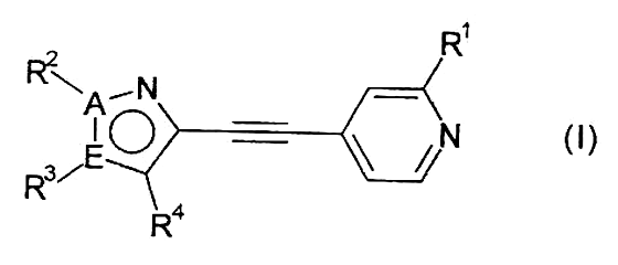 Imagen de la patente PIRIDIN-4-IL-ETINIL-IMIDAZOLES Y PIRAZOLES COMO ANTAGONISTAS DEL RECEPTOR MGLU5.