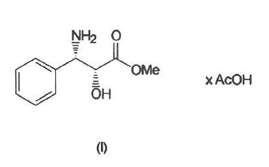 Imagen de la patente PROCEDIMIENTO PARA LA PREPARACION DE SAL ACETATO DE METIL ESTER DE (2R,3S)-3-FENILISOSERINA.
