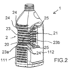 Imagen de la patente RECIPIENTE DE PLASTICO EN FORMA DE BOTELLA QUE COMPRENDE UNA EMPUÑADURA INTEGRADA.