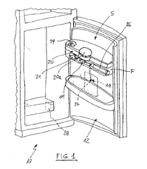 Imagen de la patente REFRIGERADOR DOMESTICO CON ENSAMBLE DISTRIBUIDOR DE AGUA.