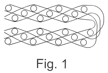 Imagen de la patente TELA PARA FABRICAR PAPEL COSIDA MULTIAXIAL Y METODO.