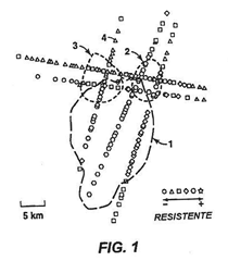 Imagen de la patente UN METODO PARA INTERPRETAR ESPACIALMENTE DATOS ELECTROMAGNETICOS UTILIZANDO FRECUENCIAS MULTIPLES.