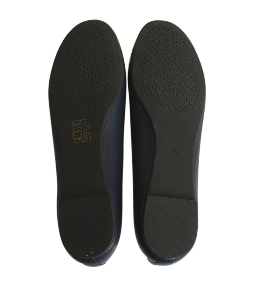 Tory Burch Everly Blue Leather Flats, Size 7.5 | eBay
