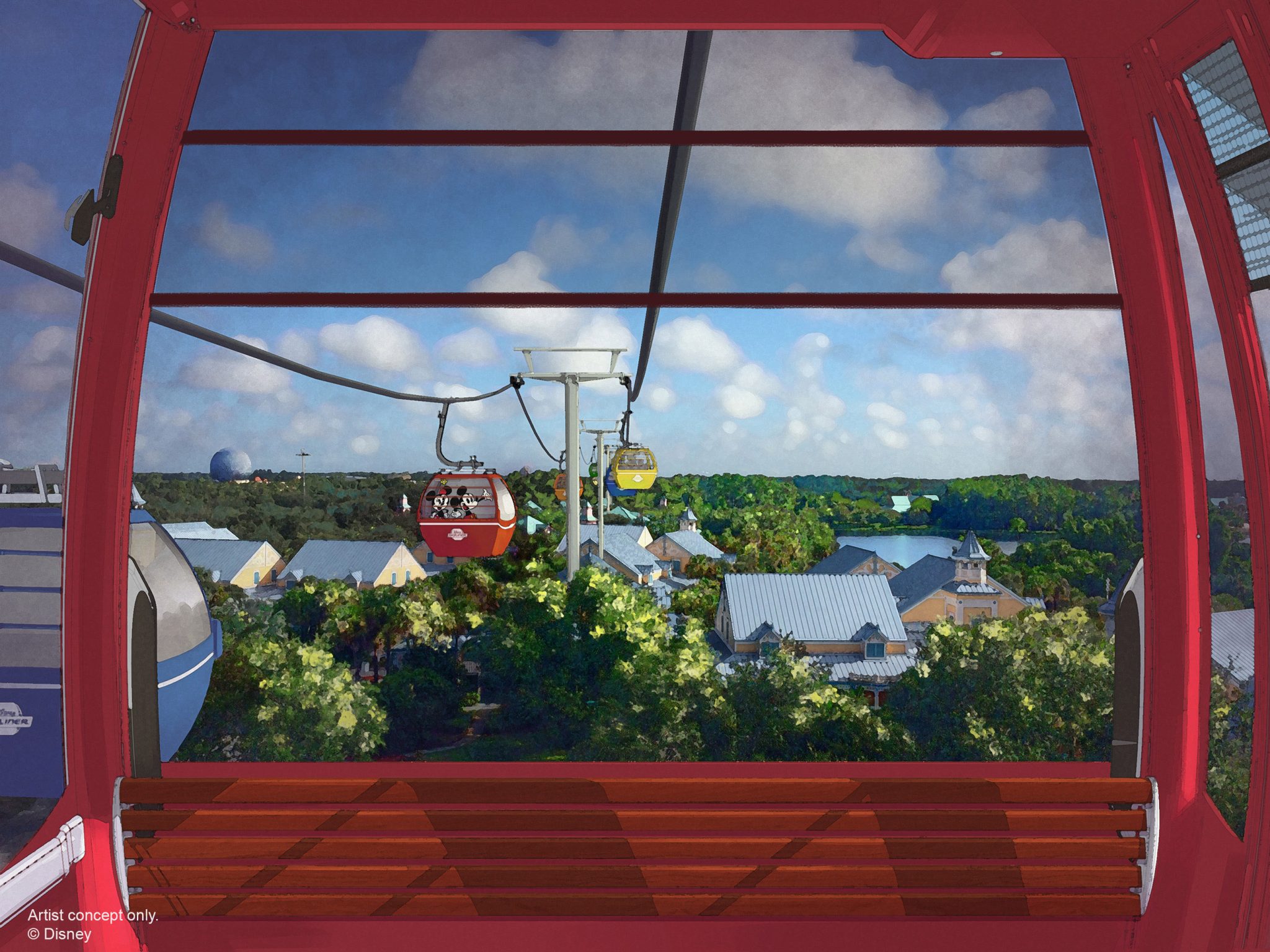 A Peek At The Disney Skyliner!