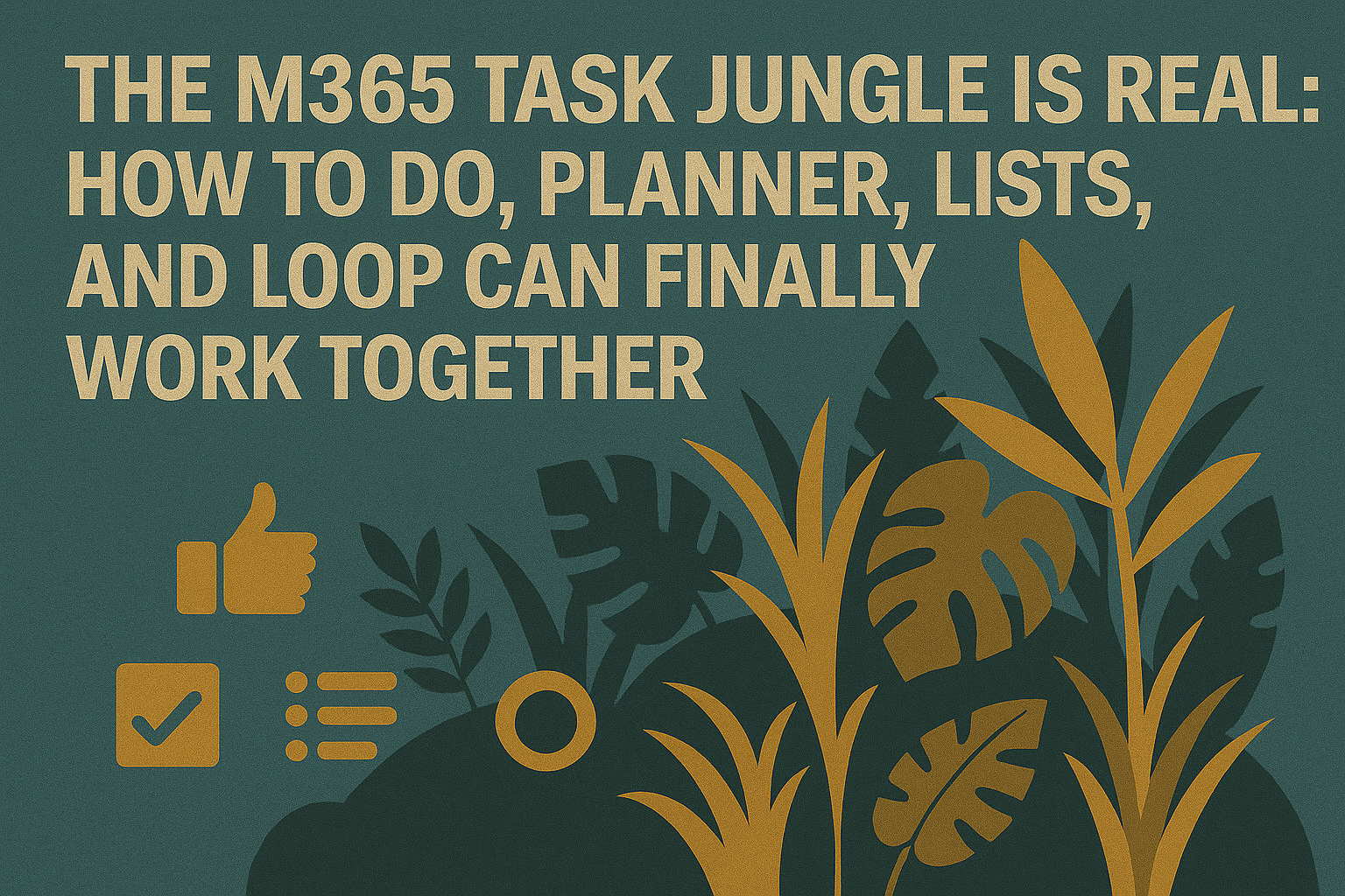 The M365 Task Jungle Is Real: How To Do, Planner, Lists, and Loop Can Finally Work Together