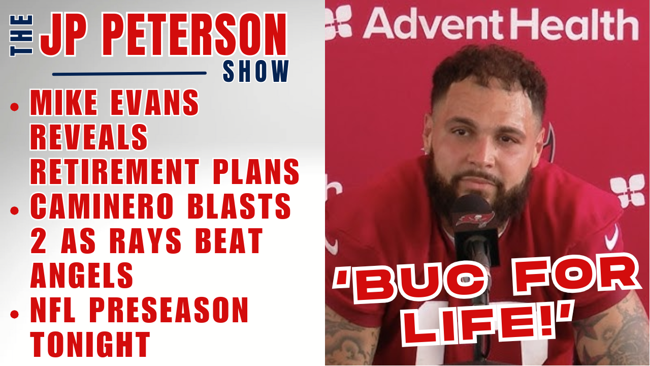 #Bucs' Mike Evans Reveals Retirement Plans | Caminero Blasts 2 as #Rays Beat #Angels | #NFL Preseason Tonight