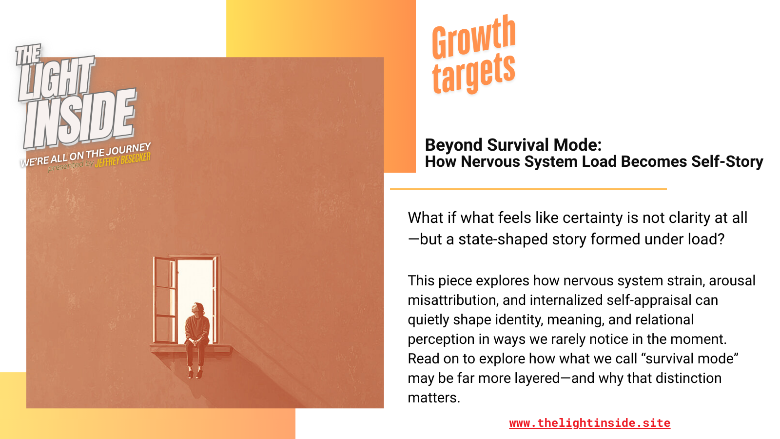 Beyond Survival Mode: How Nervous System Load Becomes Self-Story