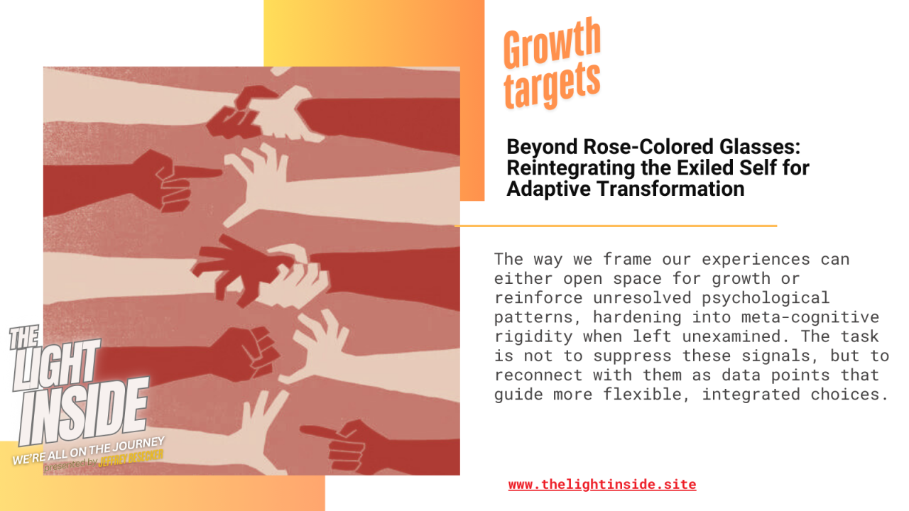 Beyond Rose-Colored Glasses: Reintegrating the Exiled Self for Adaptive Transformation