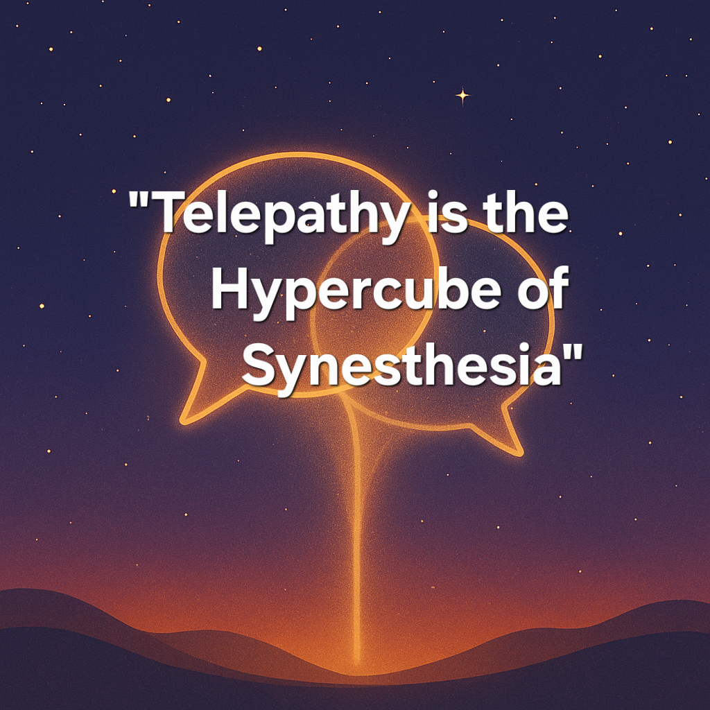 Telepathy is the Hypercube of Synesthesia Telepathy is the Hypercube of Synesthesia