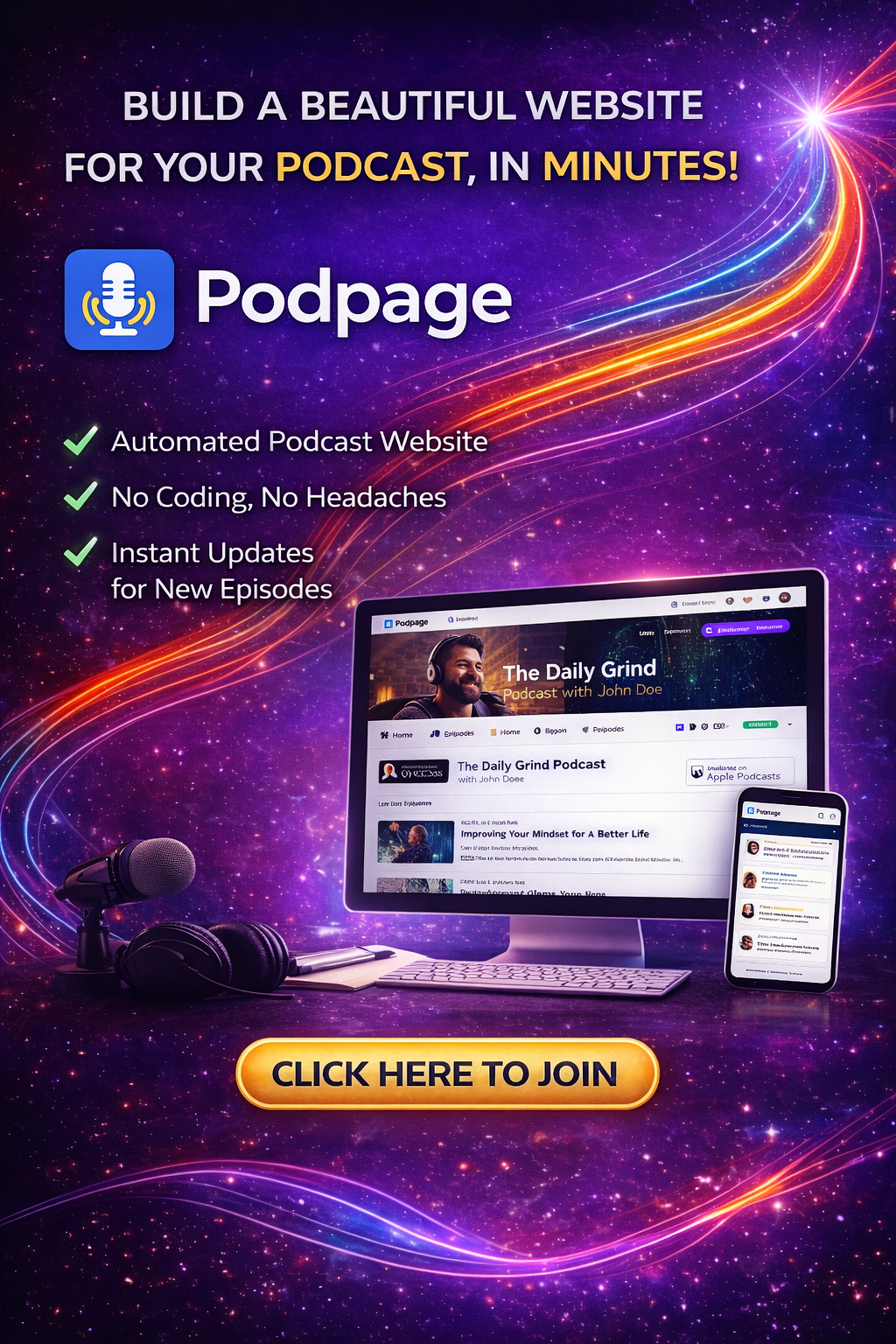 🌐 Your Podcast Deserves a Professional Website — Built in 5 Minutes with Podpage 🌐 Your Podcast Deserves a Professional Website — Built in 5 Minutes with Podpage