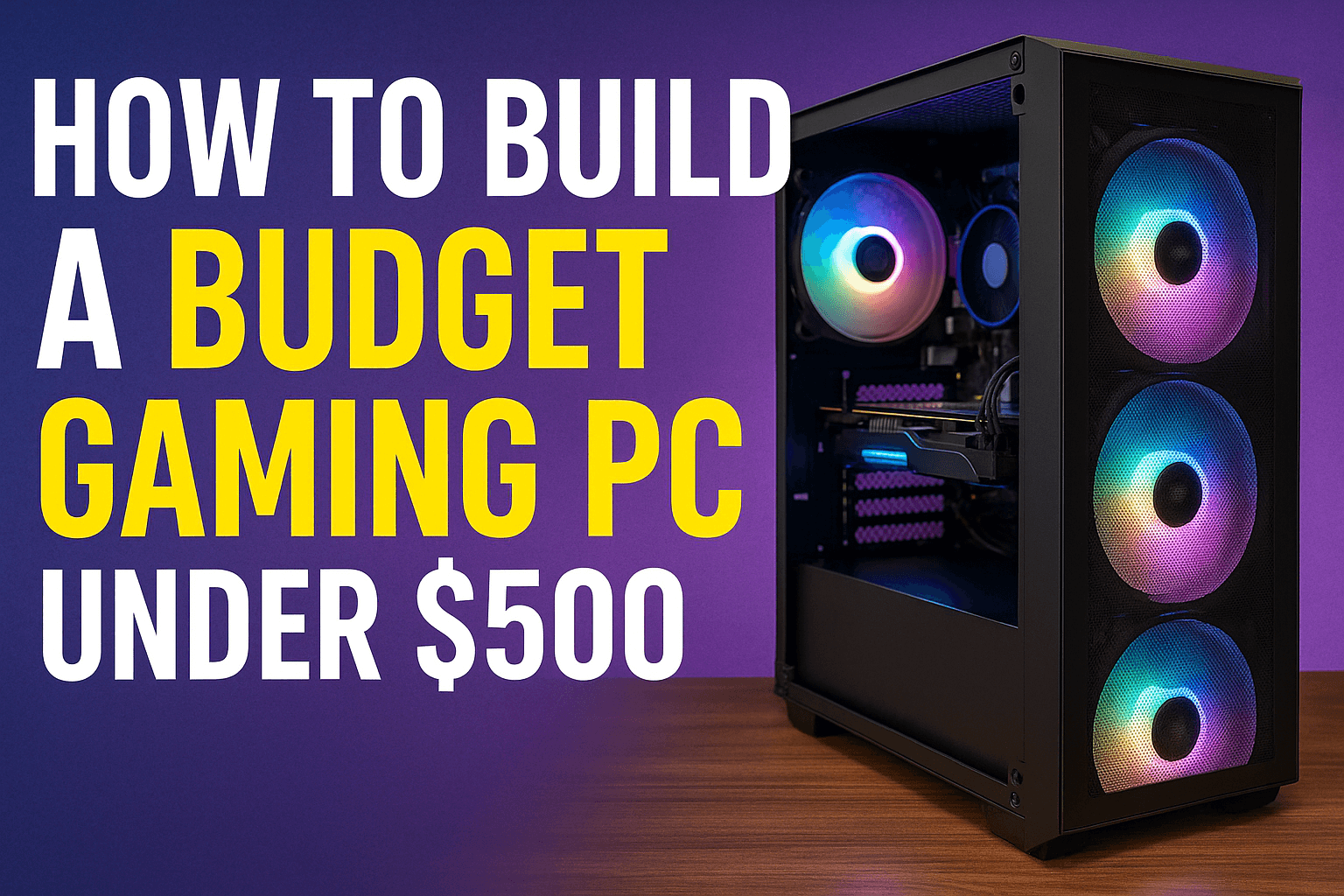 How to Build a Budget Gaming PC Under $500 How to Build a Budget Gaming PC Under $500