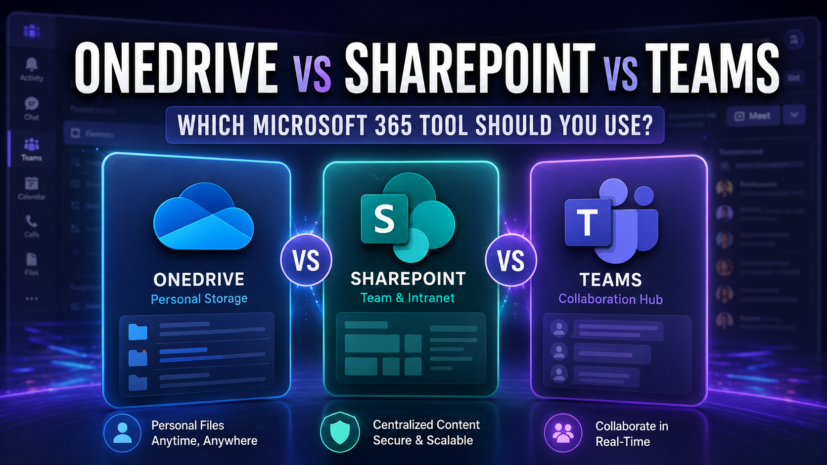 OneDrive vs SharePoint vs Teams: Understanding the Right Tool for Collaboration