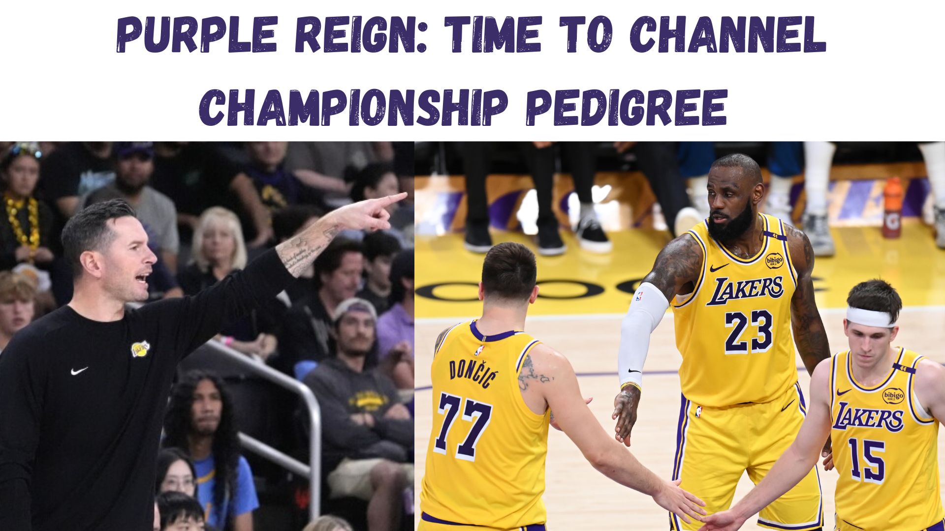 "Purple Reign: Time To Channel Championship Pedigree"