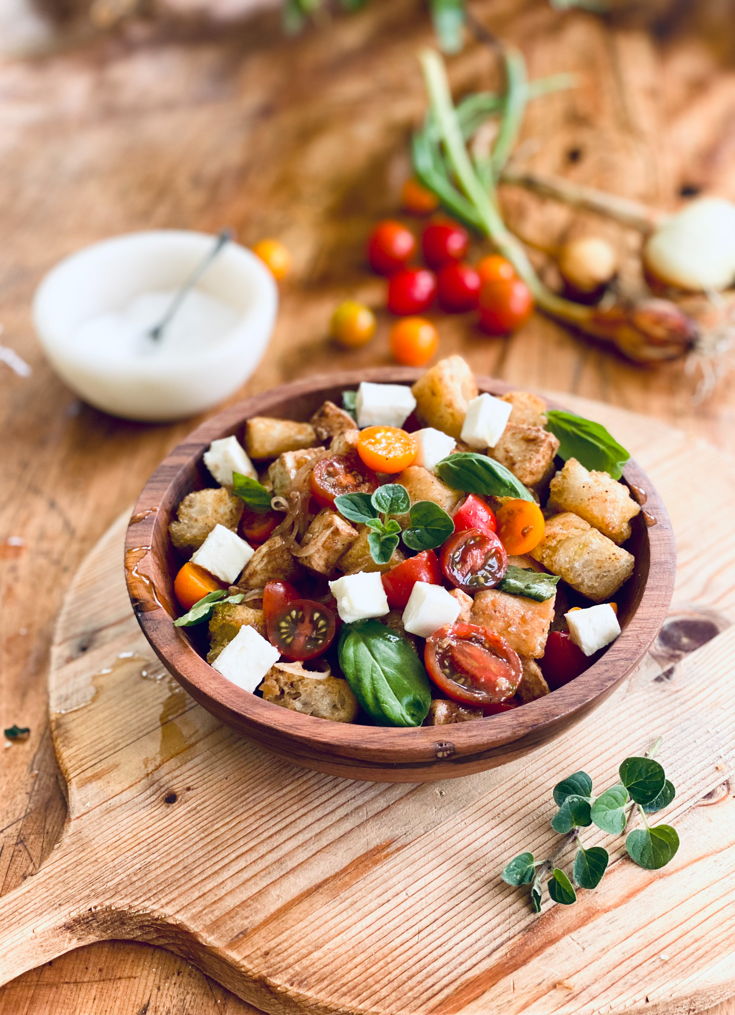 Gluten-Free Panzanella with Fresh Mozzarella Gluten-Free Panzanella with Fresh Mozzarella