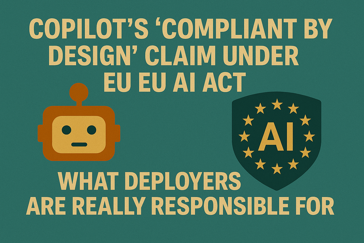 Copilot’s ‘Compliant by Design’ Claim Under the EU AI Act: What Deployers Are Really Responsible Fo
