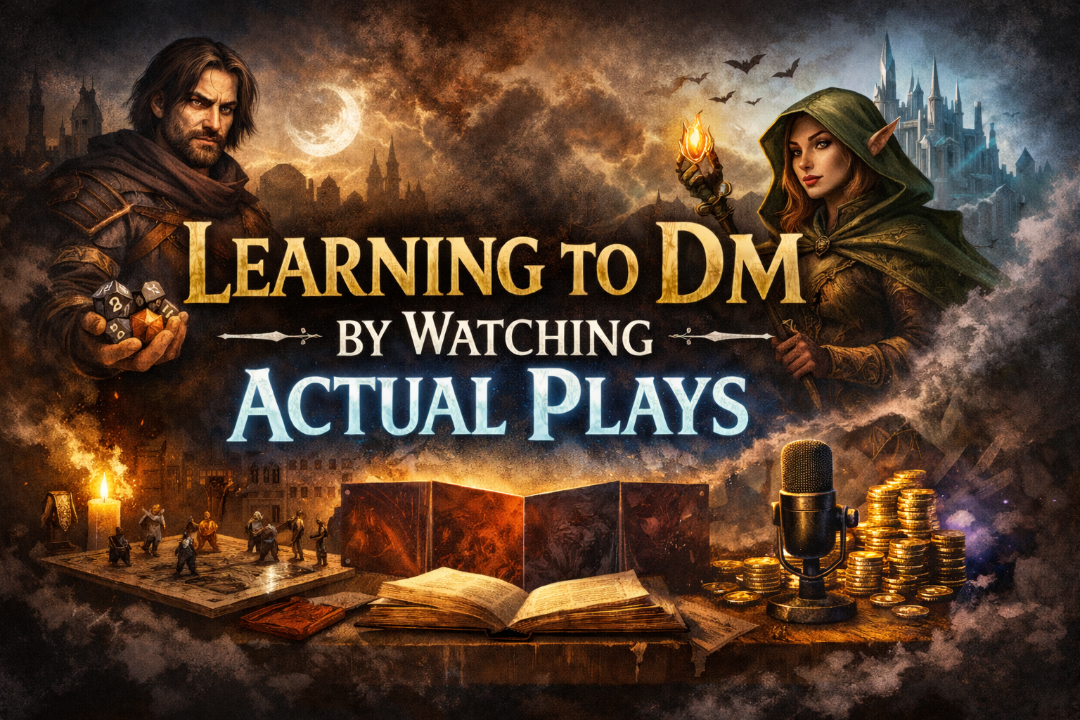 Learning to DM by Watching Actual Plays