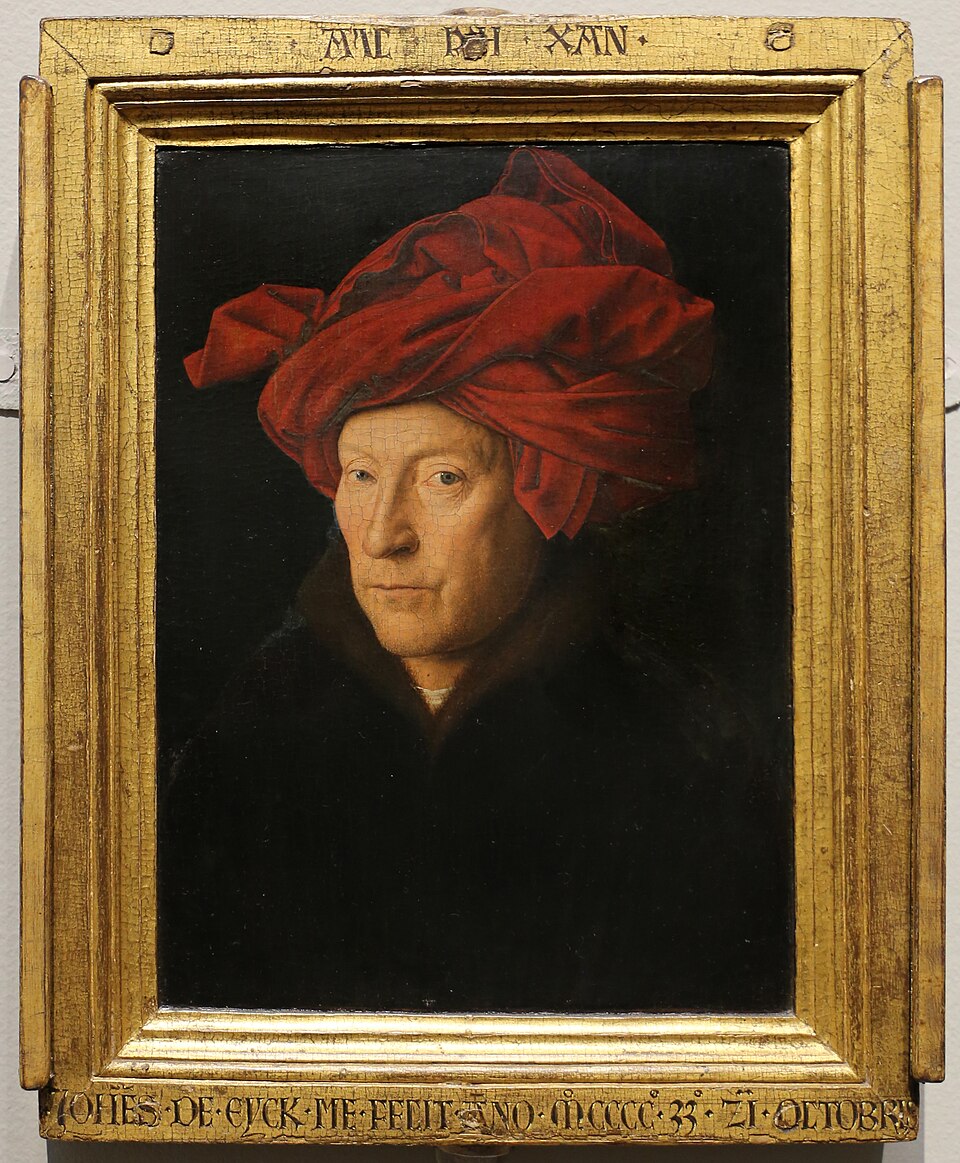 The Man in the Turban (Self Portrait) by Jan van Eyck