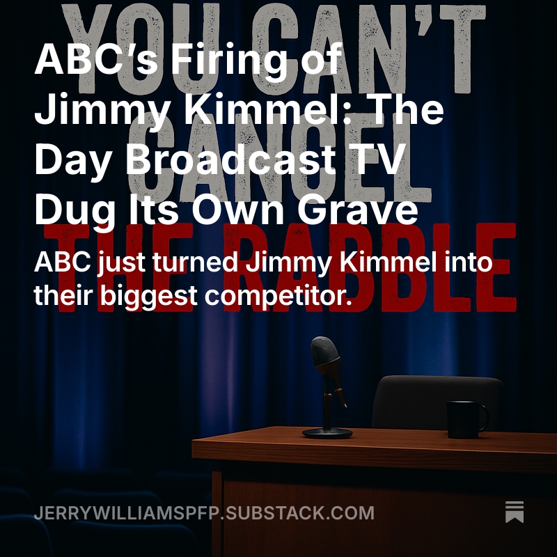 ABC Firing Jimmy Kimmel – Why It’s the End of Broadcast TV