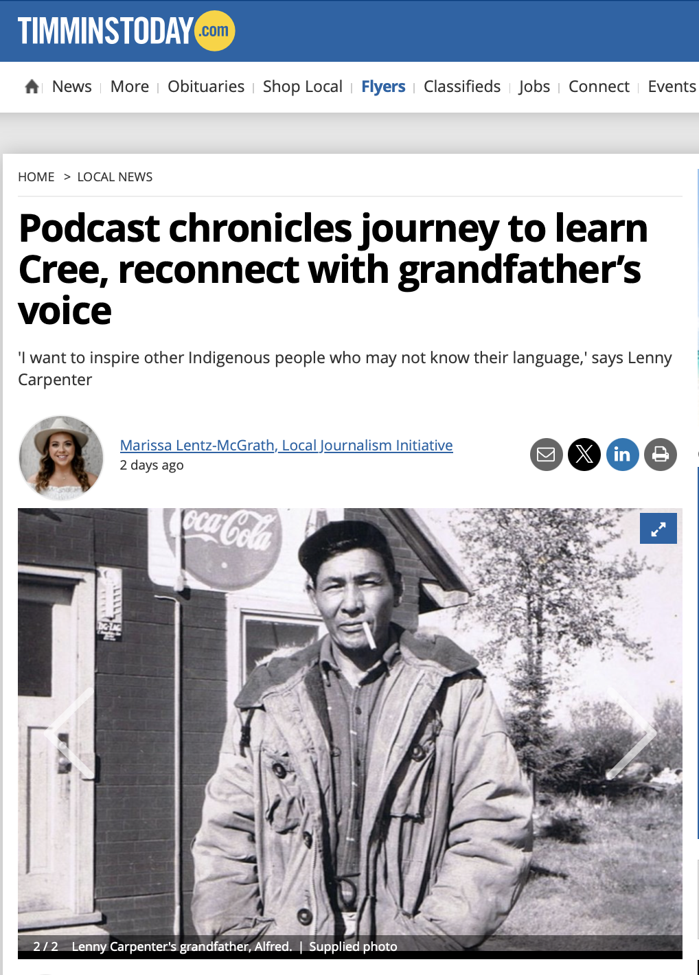 Article in TimminsToday.com