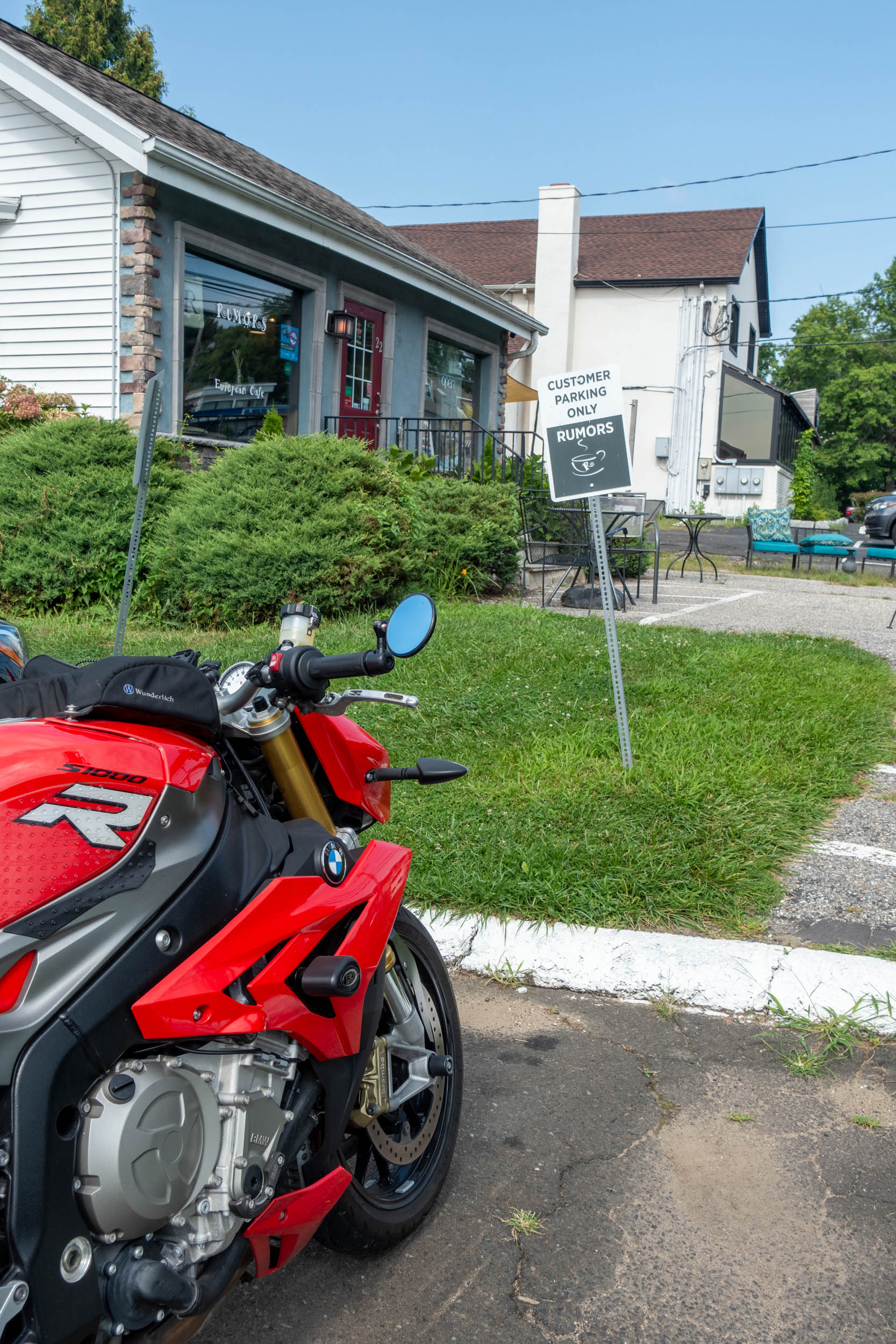 Serpentine Routes on a BMW Motorcycle Leads to Rumors Cafe Serpentine Routes on a BMW Motorcycle Leads to Rumors Cafe