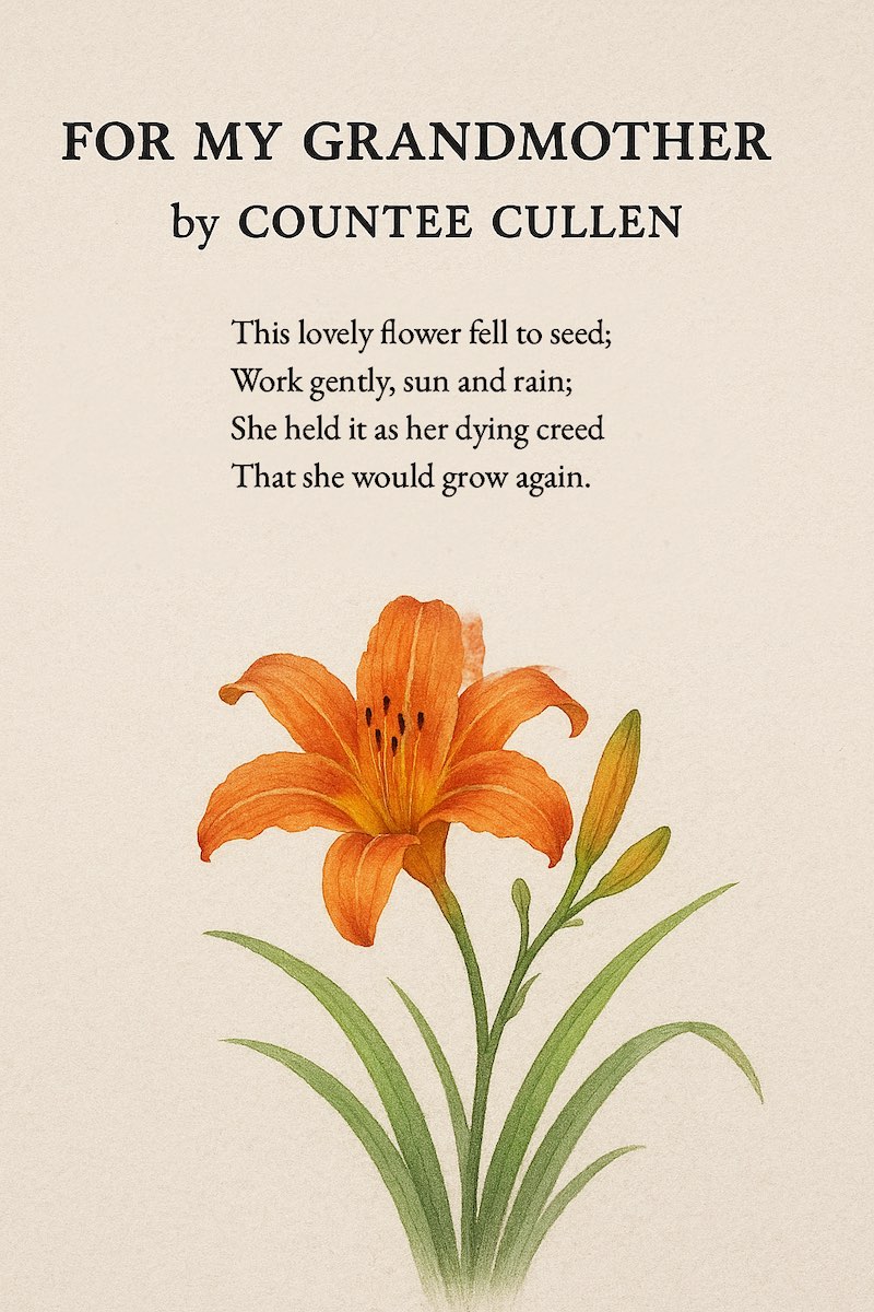 "For My Grandmother" by Countee Cullen