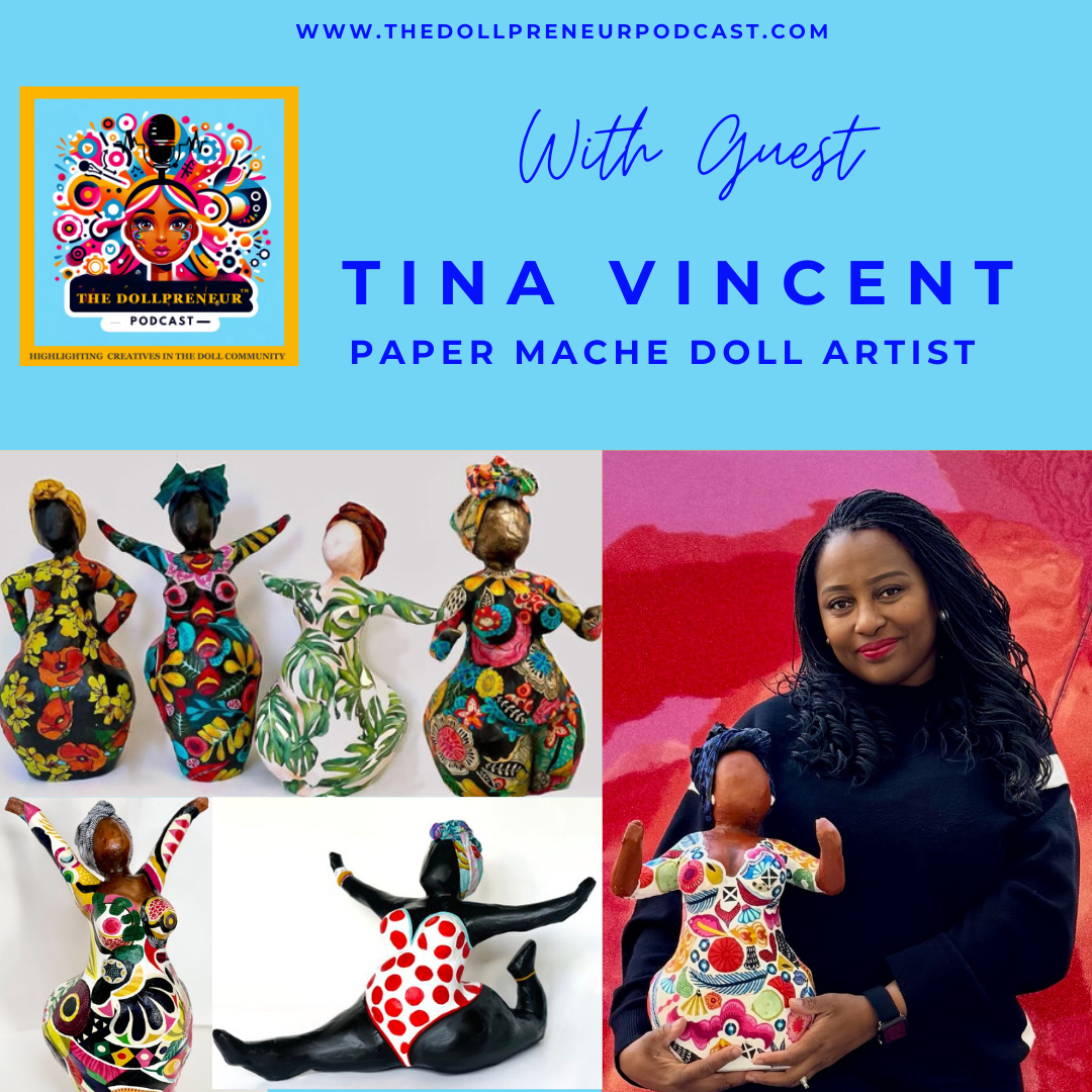 “Sculpting Confidence: Tina Vincent’s Plus-Size Paper Mâché Dolls Celebrate Women of Color”