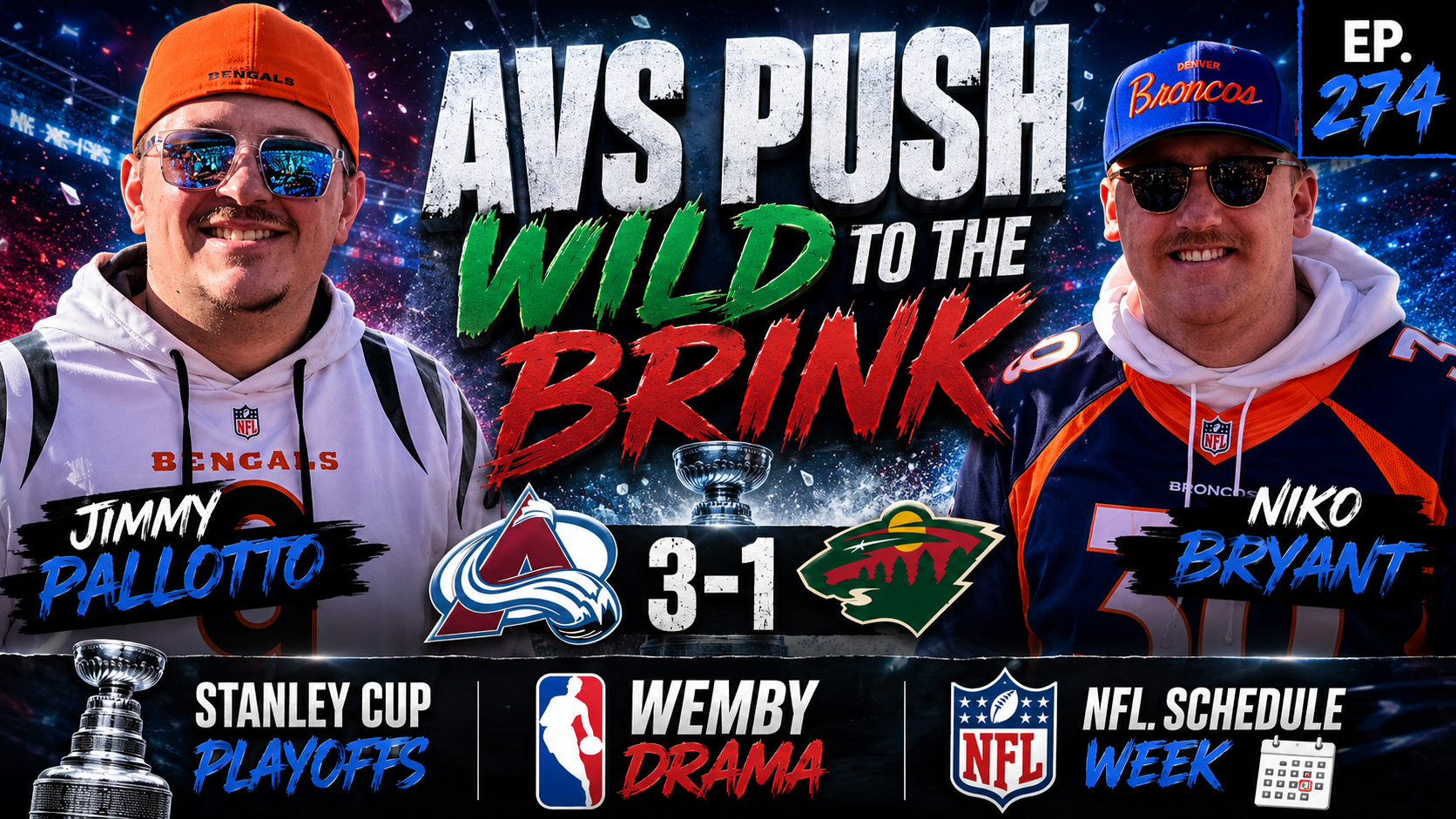 Avs Push Wild Off the Brink, Wemby Drama & NFL Schedule Week