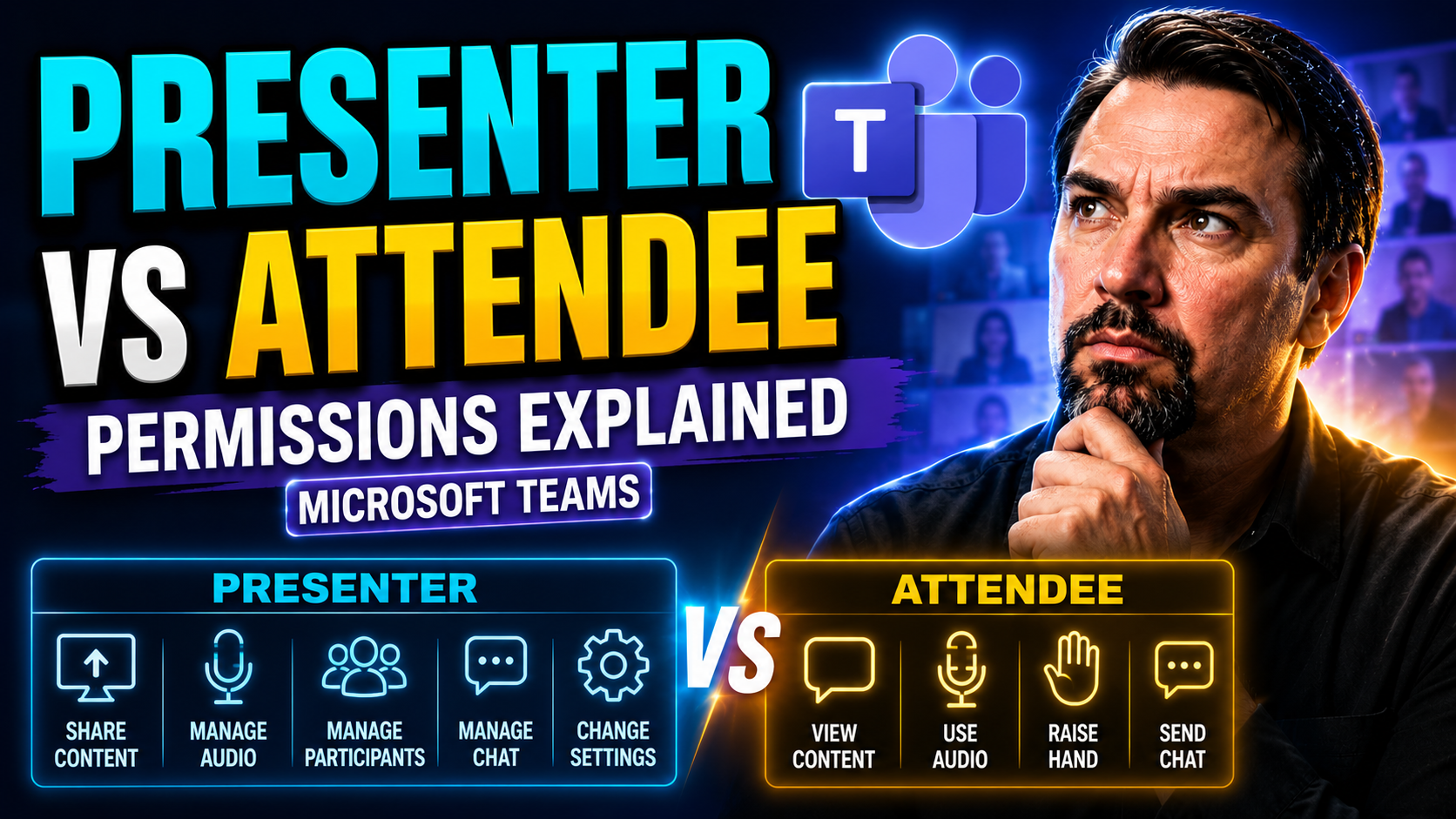 Presenter vs Attendee Permissions in Microsoft Teams Meetings