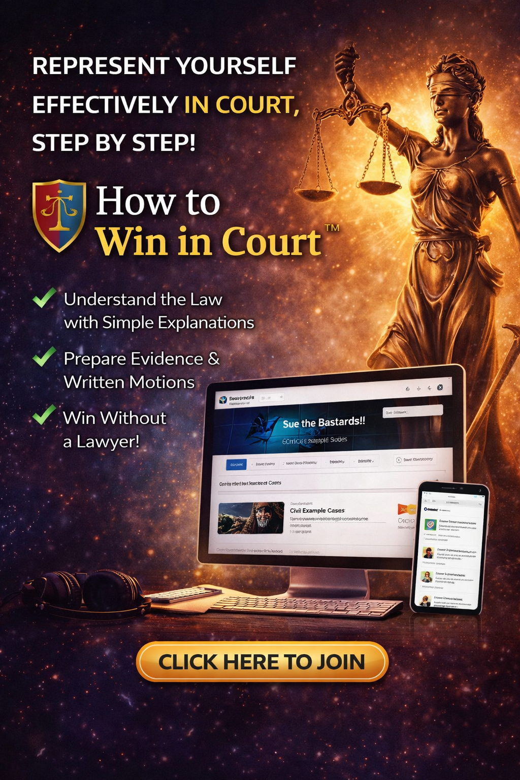 ⚖️ Know Your Rights. Fight Back. Win. How to Win in Court — Jurisdictionary®