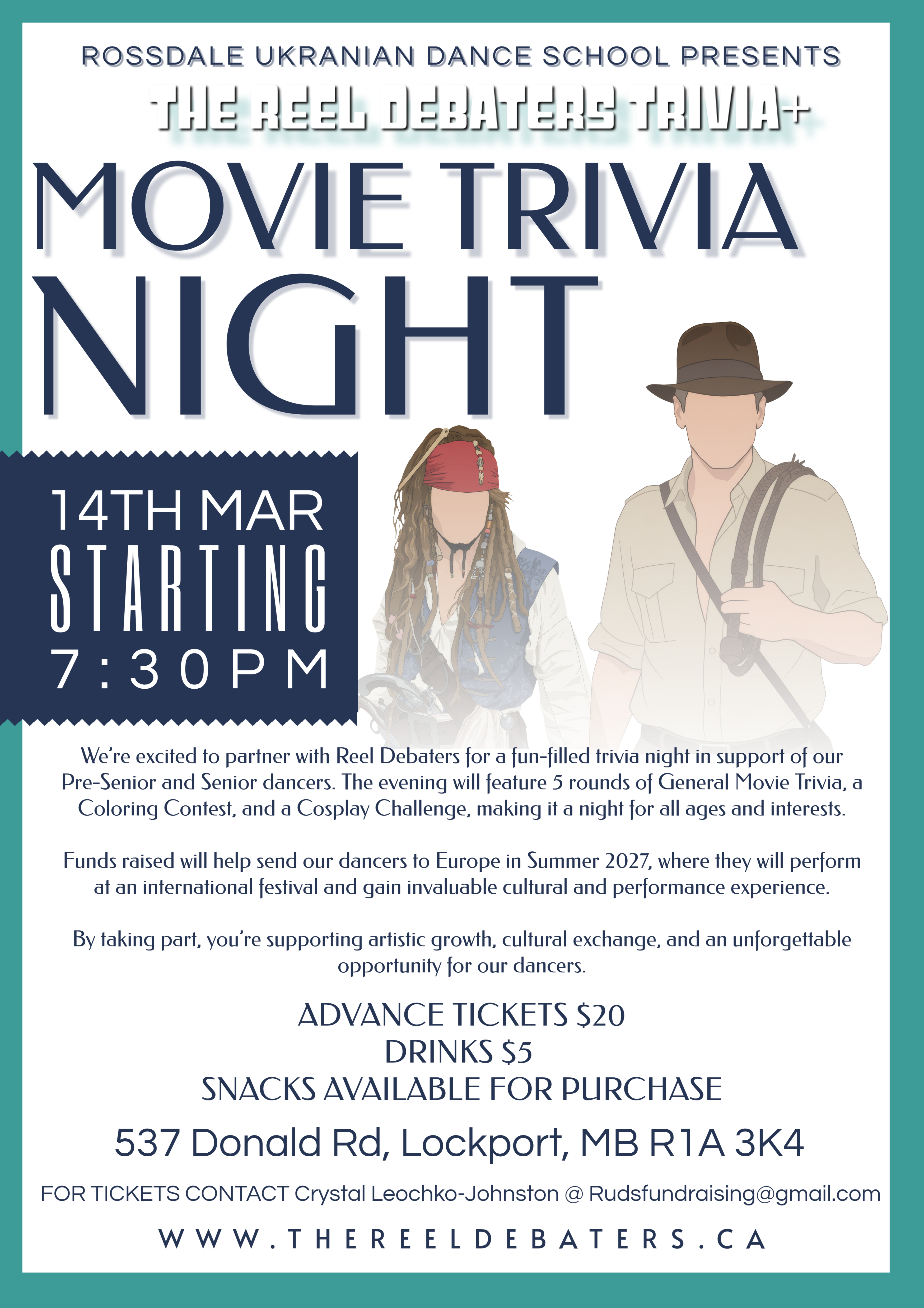 Rossdale Ukrainian Dance School Movie Trivia Fundraiser