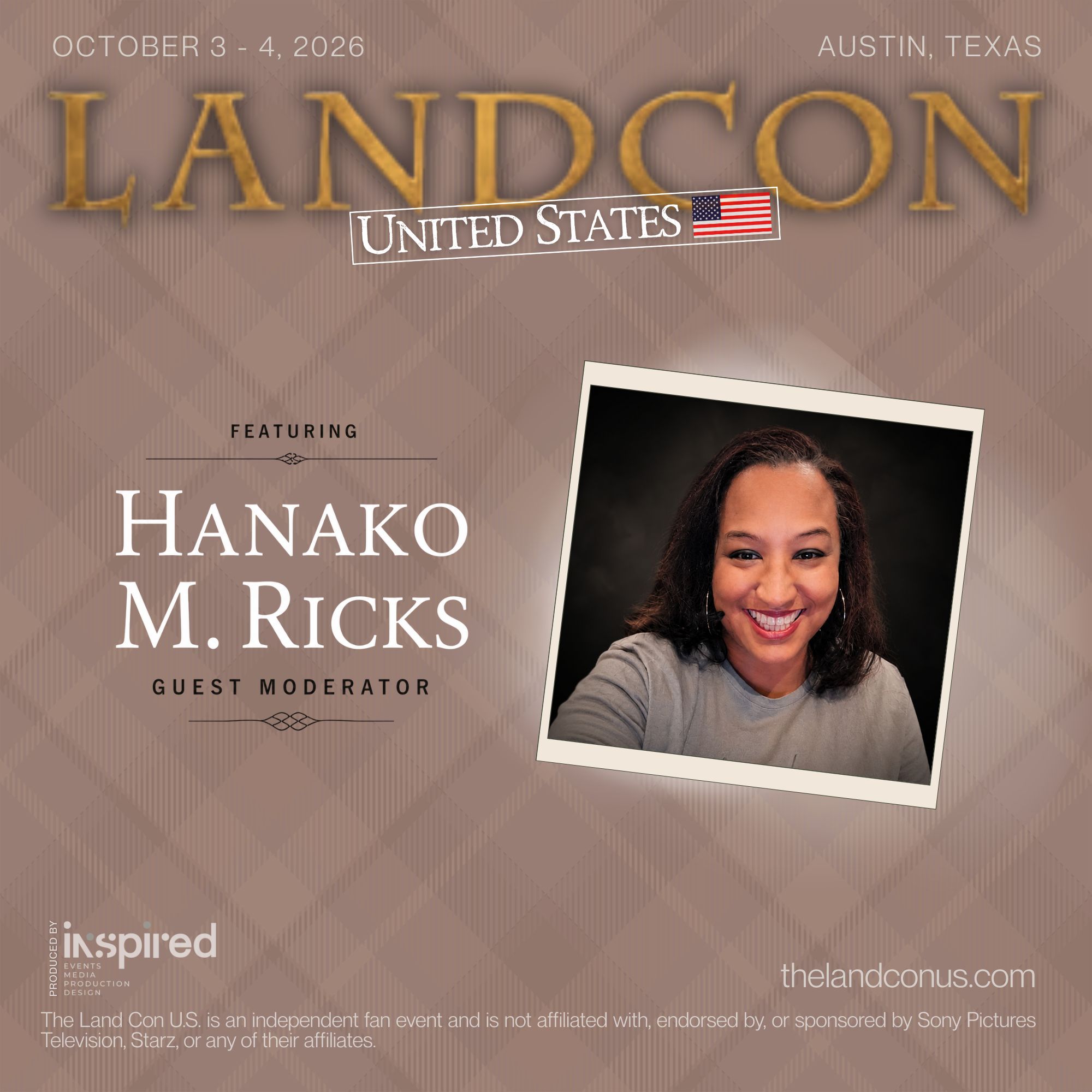 Hanako M. Ricks announced as Featured Guest Moderator for Land Con US Hanako M. Ricks announced as Featured Guest Moderator for Land Con US
