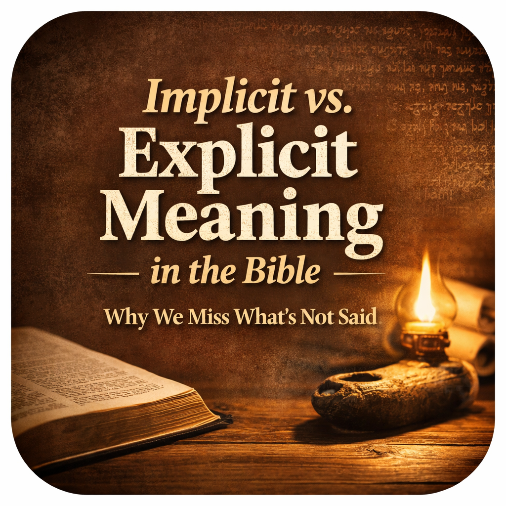Not Everything Is Said Out Loud, Understanding Implicit Meaning in the Bible