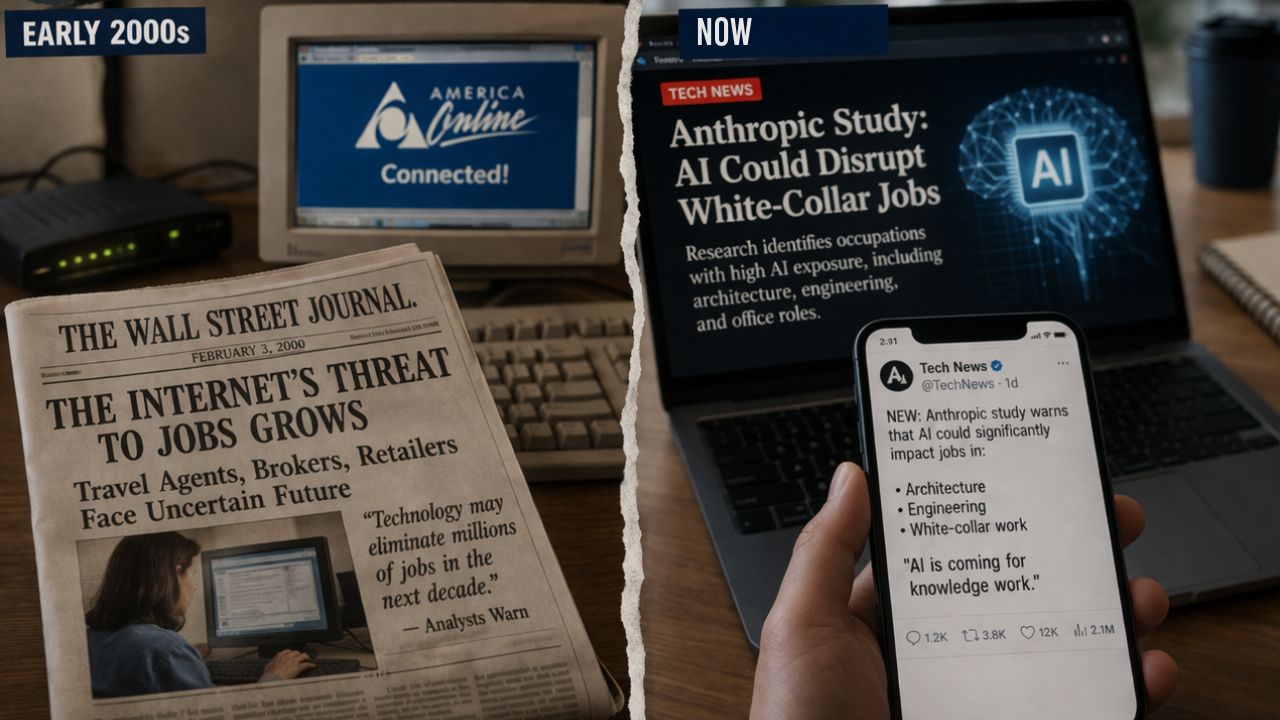 They Said the Internet Would Kill Jobs Too. Here We Go Again with AI. They Said the Internet Would Kill Jobs Too. Here We Go Again with AI.
