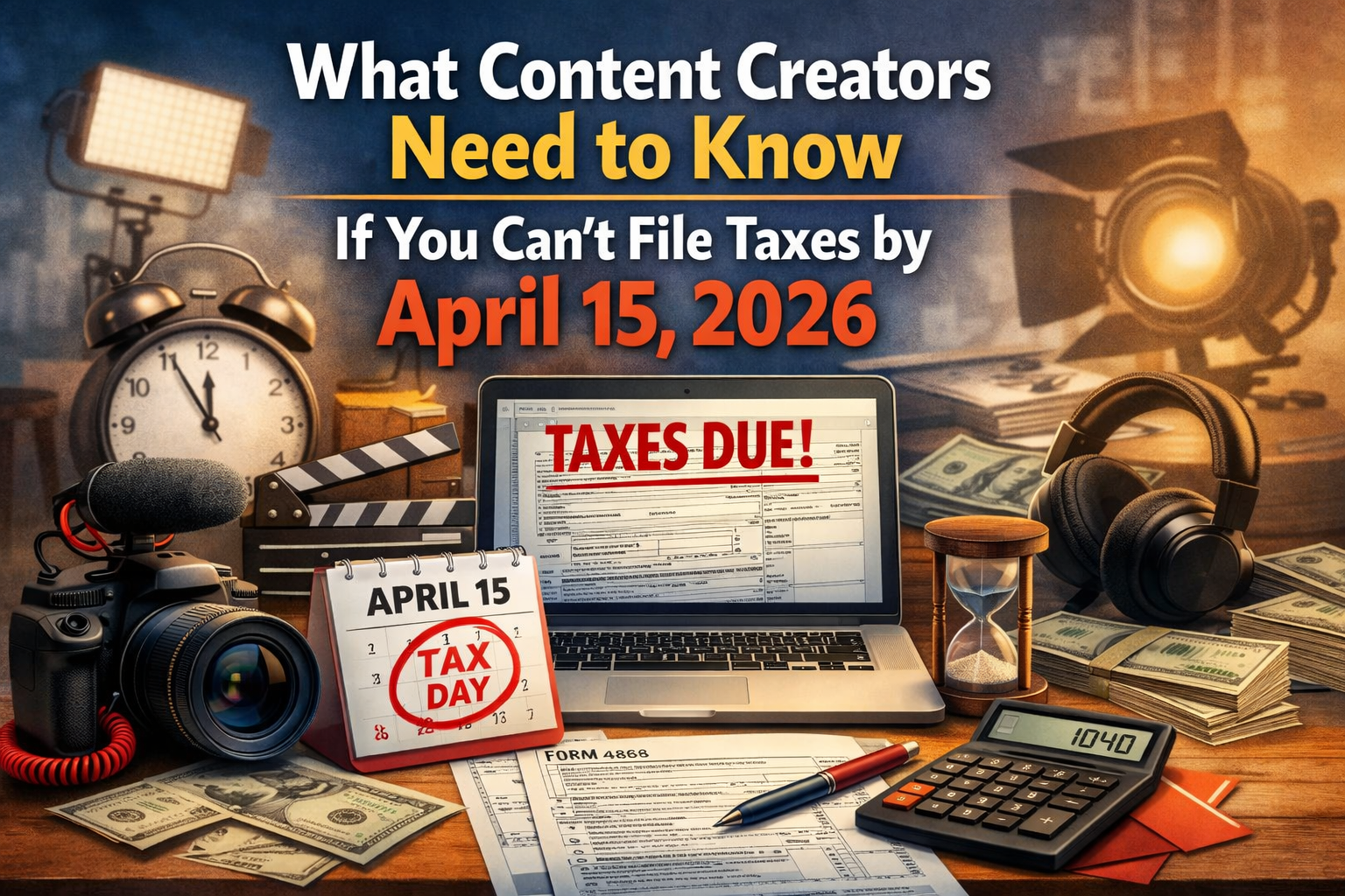 Can’t File Taxes by April 15, 2026? A Guide for Content Creators