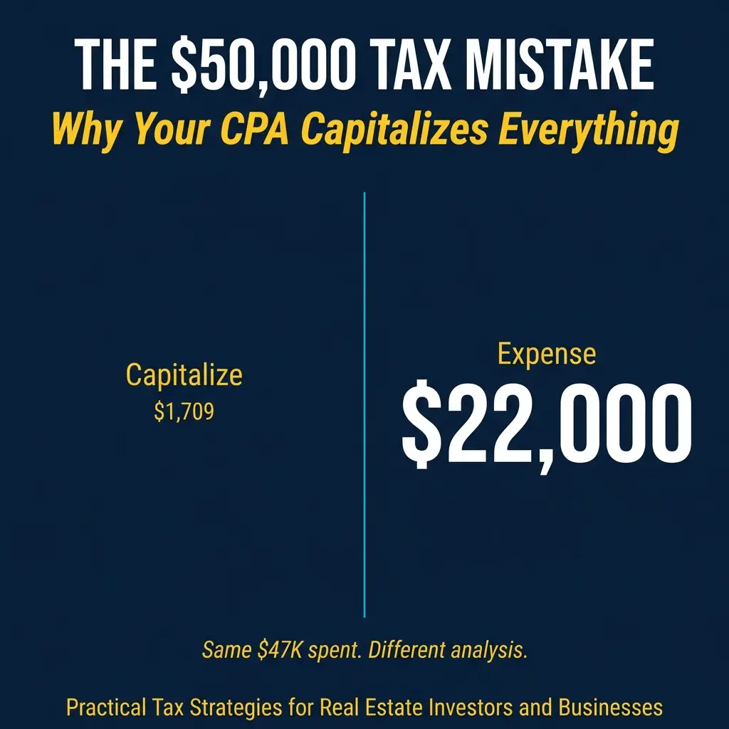 Stop Capitalizing Everything: How the IRS Tangible Property Regulations Can Save Real Estate Investors Thousands