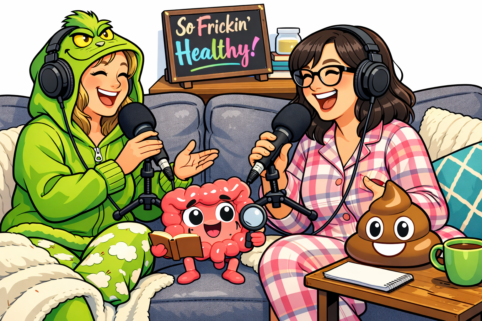 Hack Your Health: Pajamas, Poop, and the Adorkable World of Gut Flora! 🍏💩