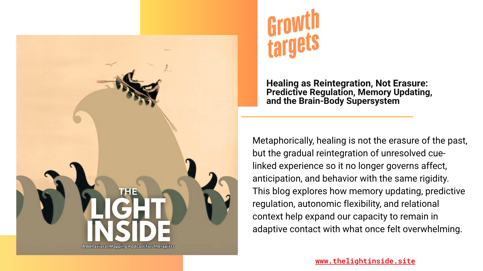 Healing as Reintegration, Not Erasure: Predictive Regulation, Memory Updating, and the Brain-Body Supersystem