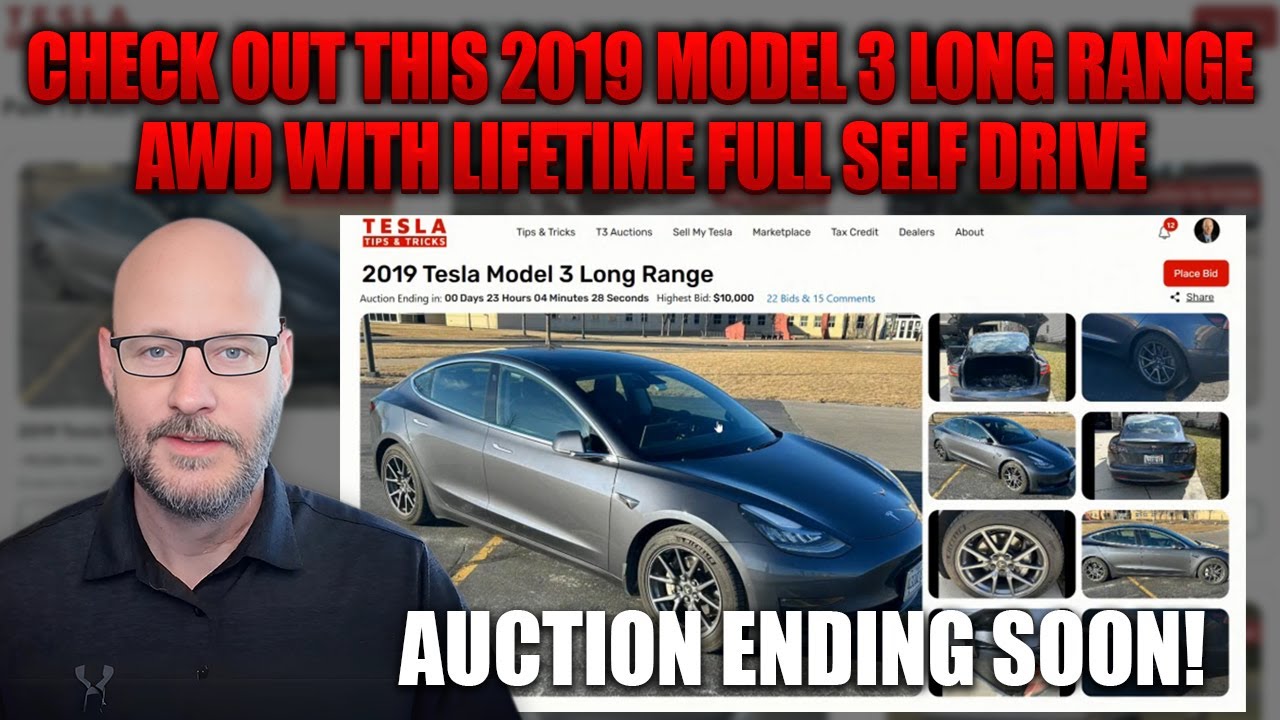 Check Out This 2019 Model 3 Long Range  AWD with Lifetime Full Self Drive - Auction Ending Soon!