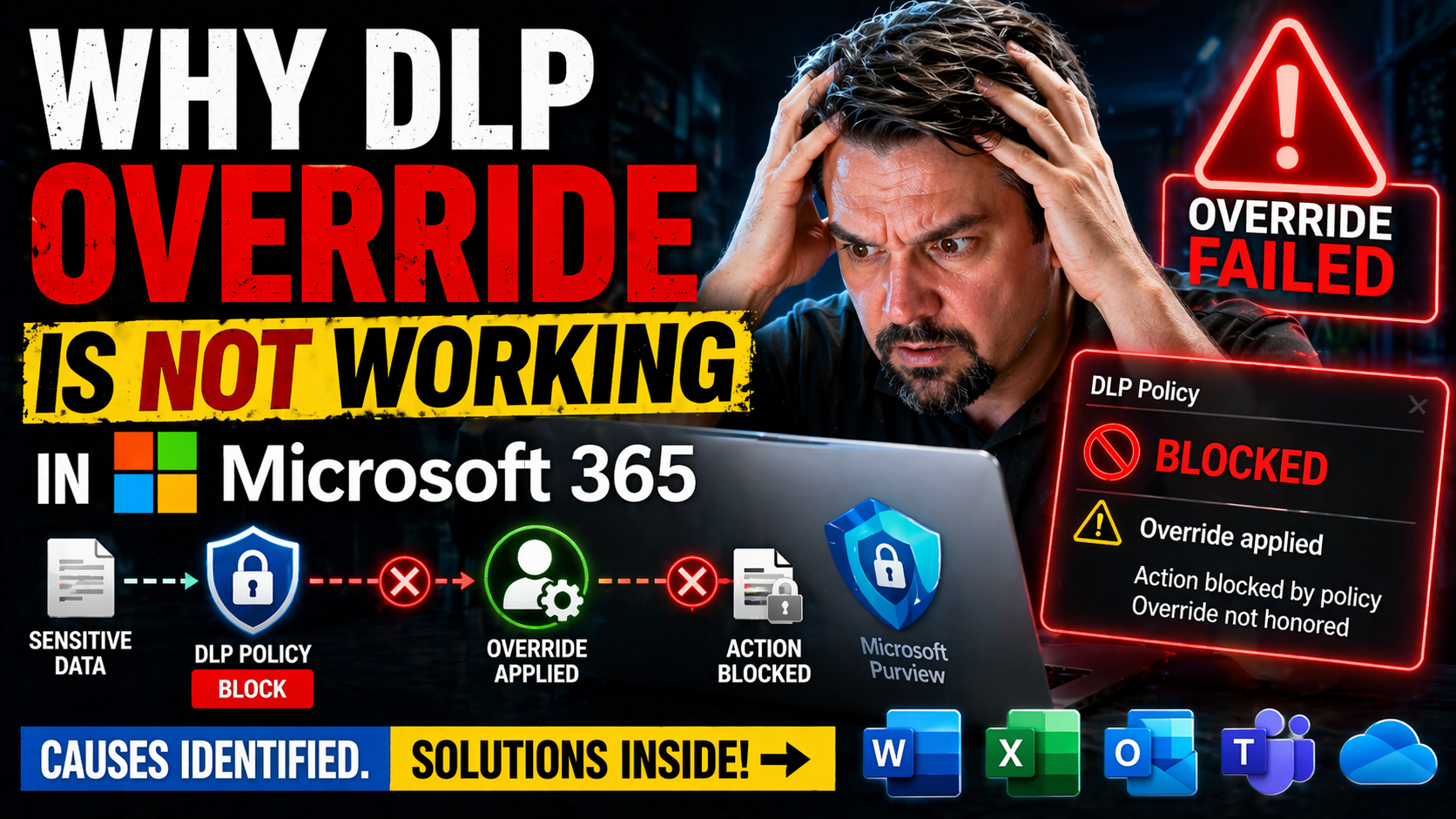 Why DLP Override Is Not Working in Microsoft 365