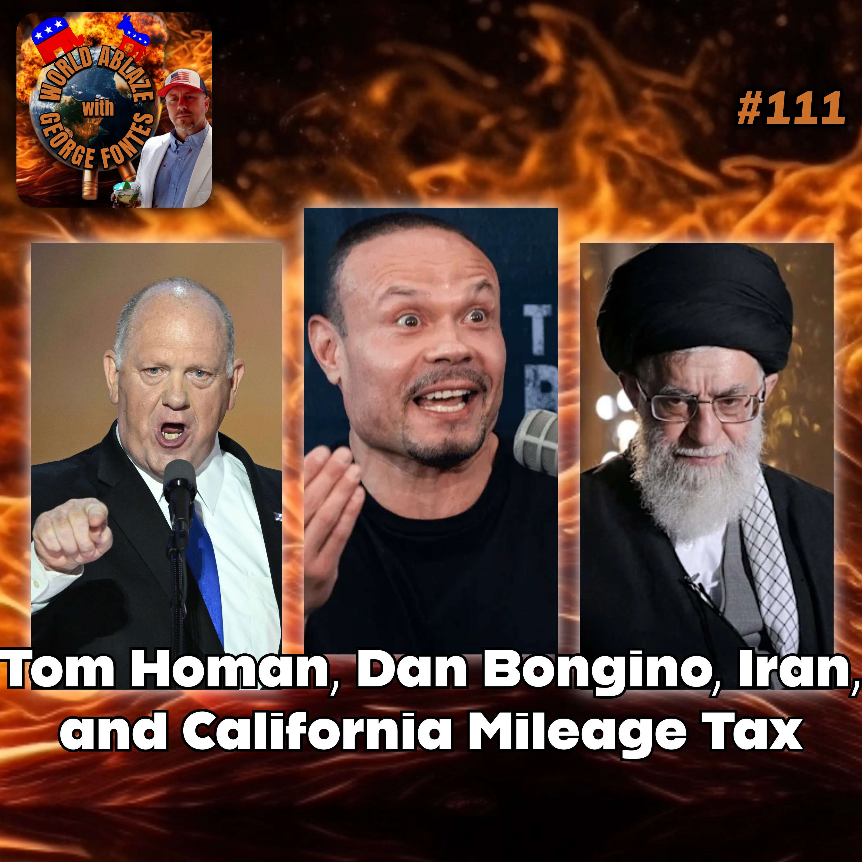 Tom Homan, Dan Bongino, Iran, and California Mileage Tax