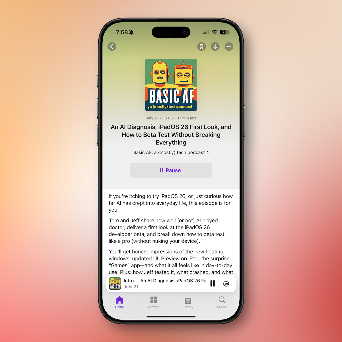 An AI Diagnosis, iPadOS 26 First Look, and How to Beta Test Without Breaking Everything