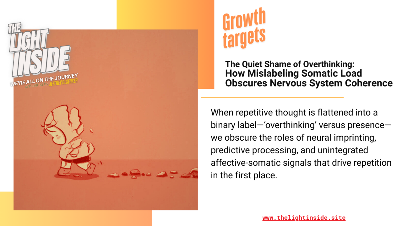 The Quiet Shame of Overthinking: How Mislabeling Mental Load Obscures Nervous System Coherence