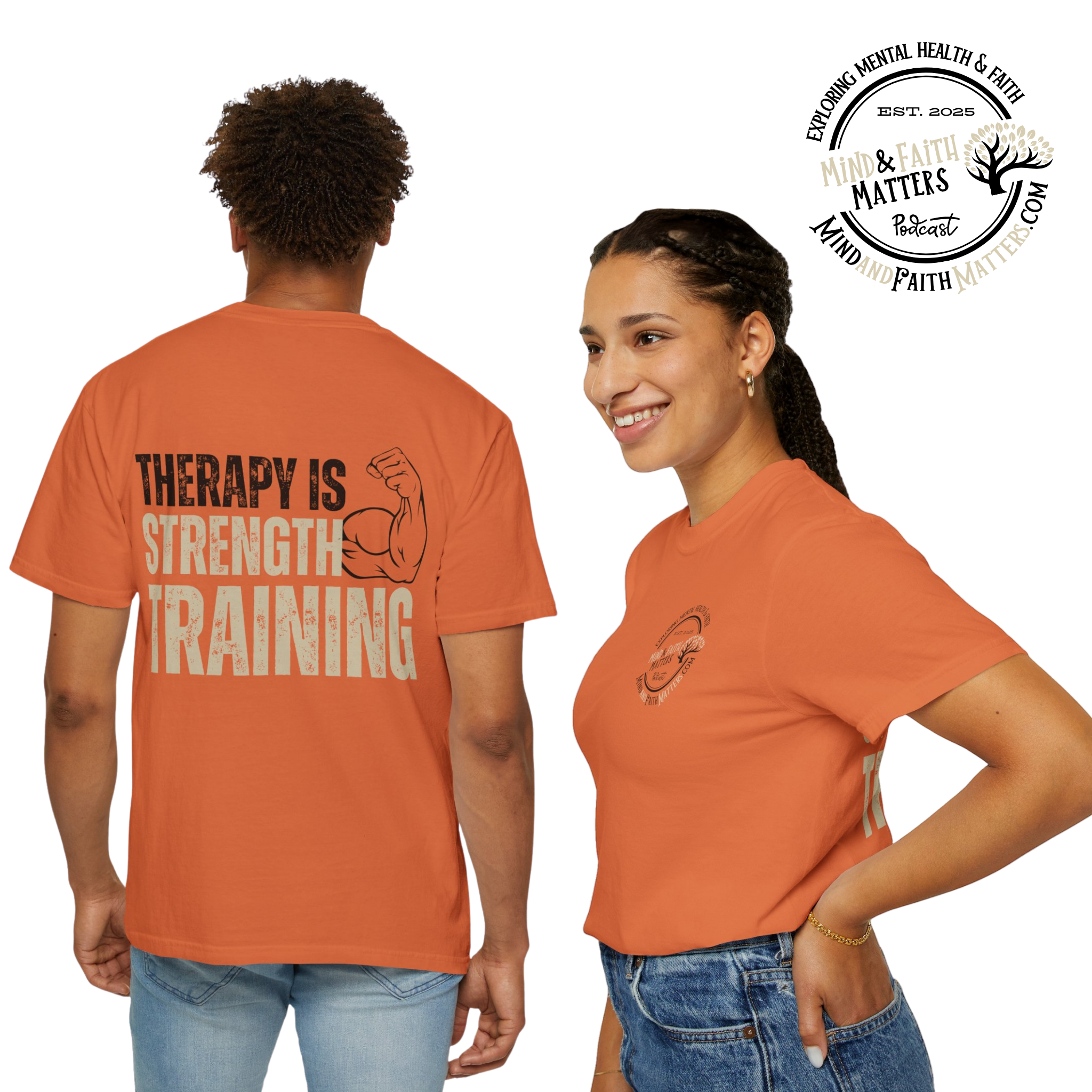 Therapy is Strength Training Flexing Arm Unisex Tee