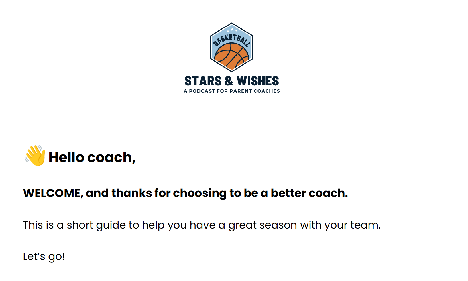 Basketball Coach's Starter Guide