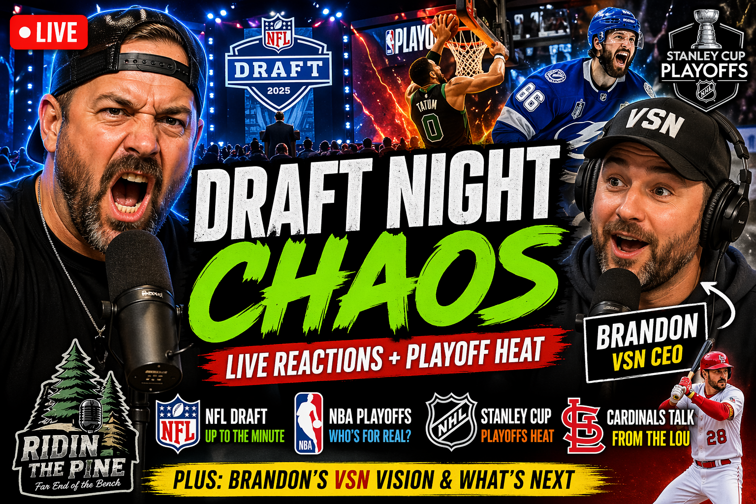 Ridin’ the Pine: Draft Night Chaos, Playoff Pressure & Real Ones Talking Ball
